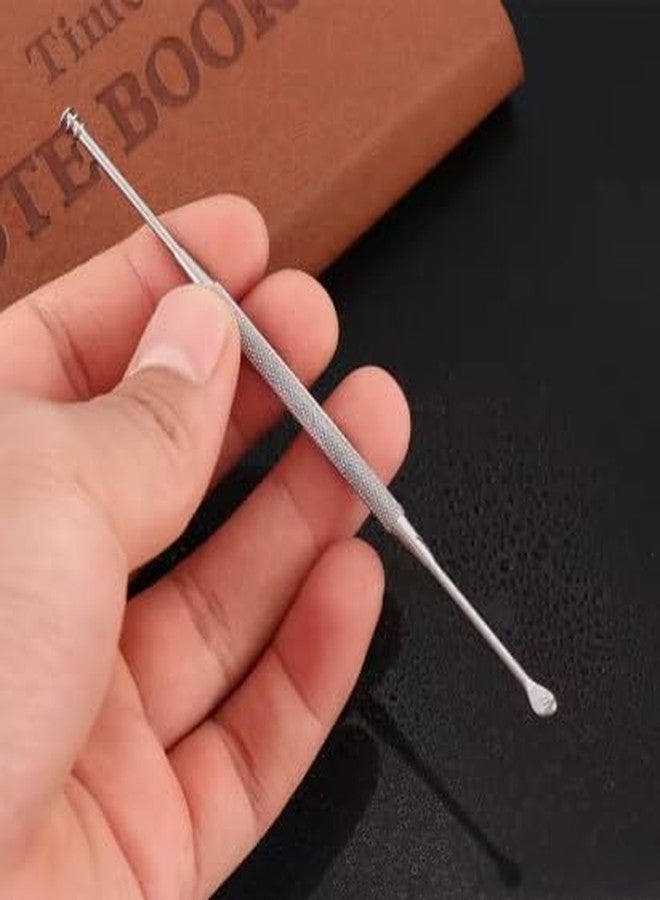 Luxxii 2 Pack - Stainless Steel Ear Spoon Portable Double-Ended Ear Pick Ear Wax Removal Tools Cleaning Ear Cleaner Spoon Spiral Ear Clean Tool - Image 5